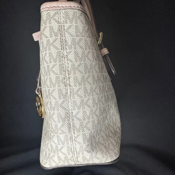 Michael Kors Jet Set Small Logo Tote – Ballet Pink Trim - Picture 6 of 10